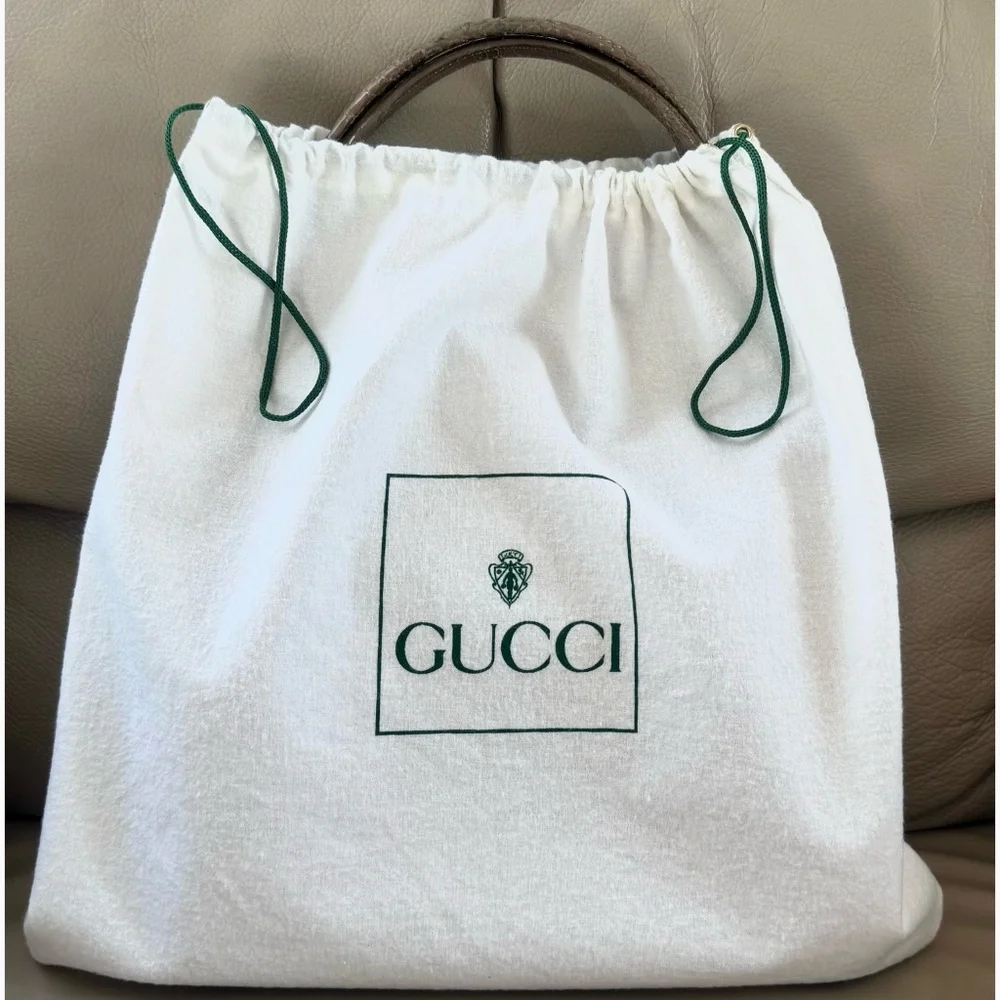 Certified Authentic Vintage Gucci Brown Croco Patent Leather Flap Bag, COA - Picture 13 of 14